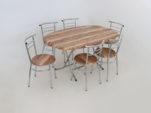 PACK TABLE PLIANTE OVAL 146X94 WZ +06CHAISES CASA INDIEN