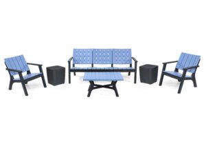 SALON CENTRAL PARK 7PLACES BOIS (2TABOURETS_COFFRES)