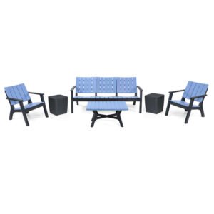 SALON CENTRAL PARK 7PLACES BOIS (2TABOURETS_COFFRES)